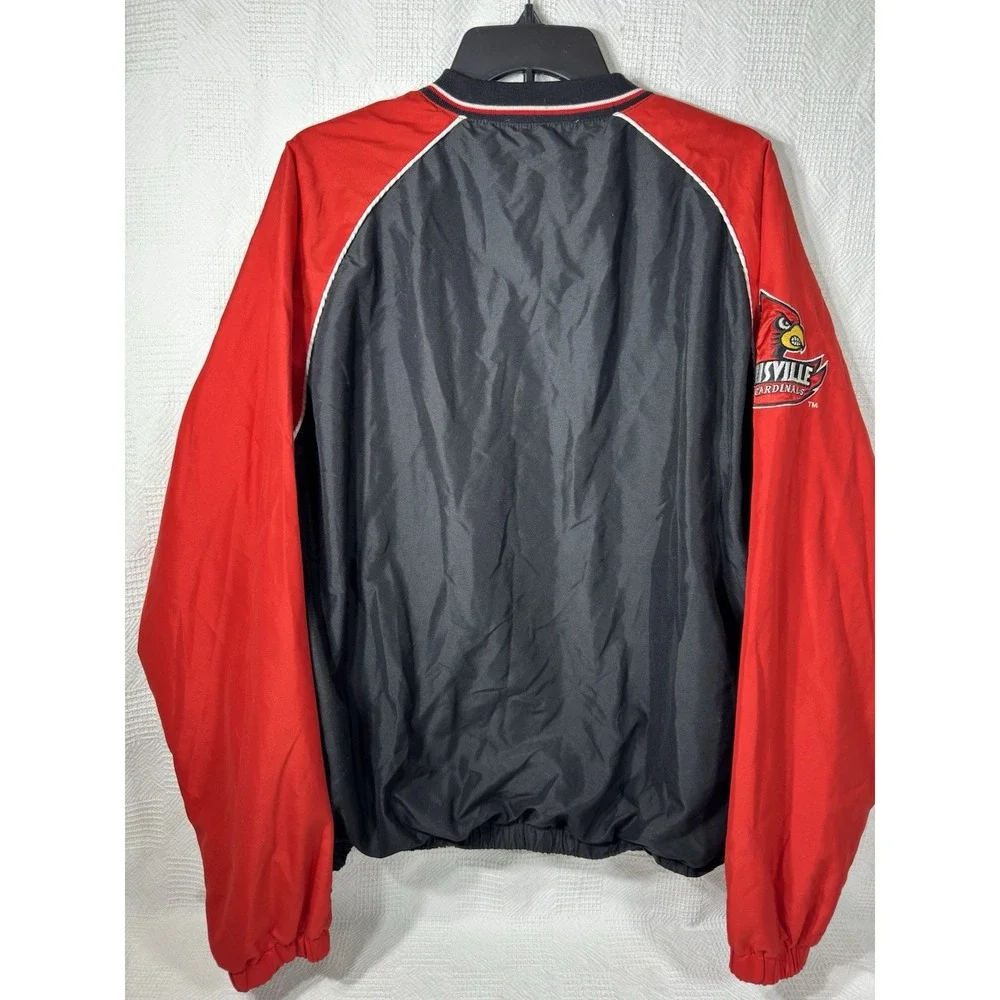 Louisville Cardinals NCAA Pullover Jacket Black/Red Men's L Pockets